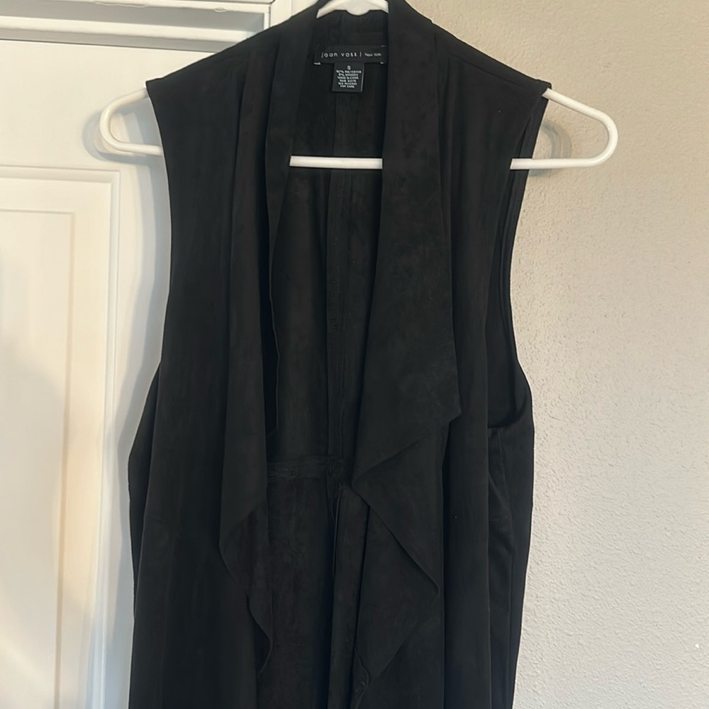Women’s Black Suede Vest